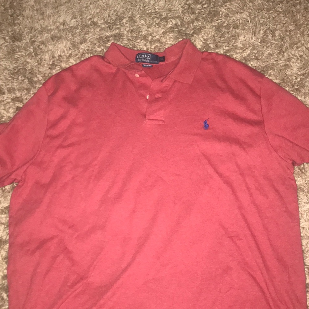 Red men’s polo